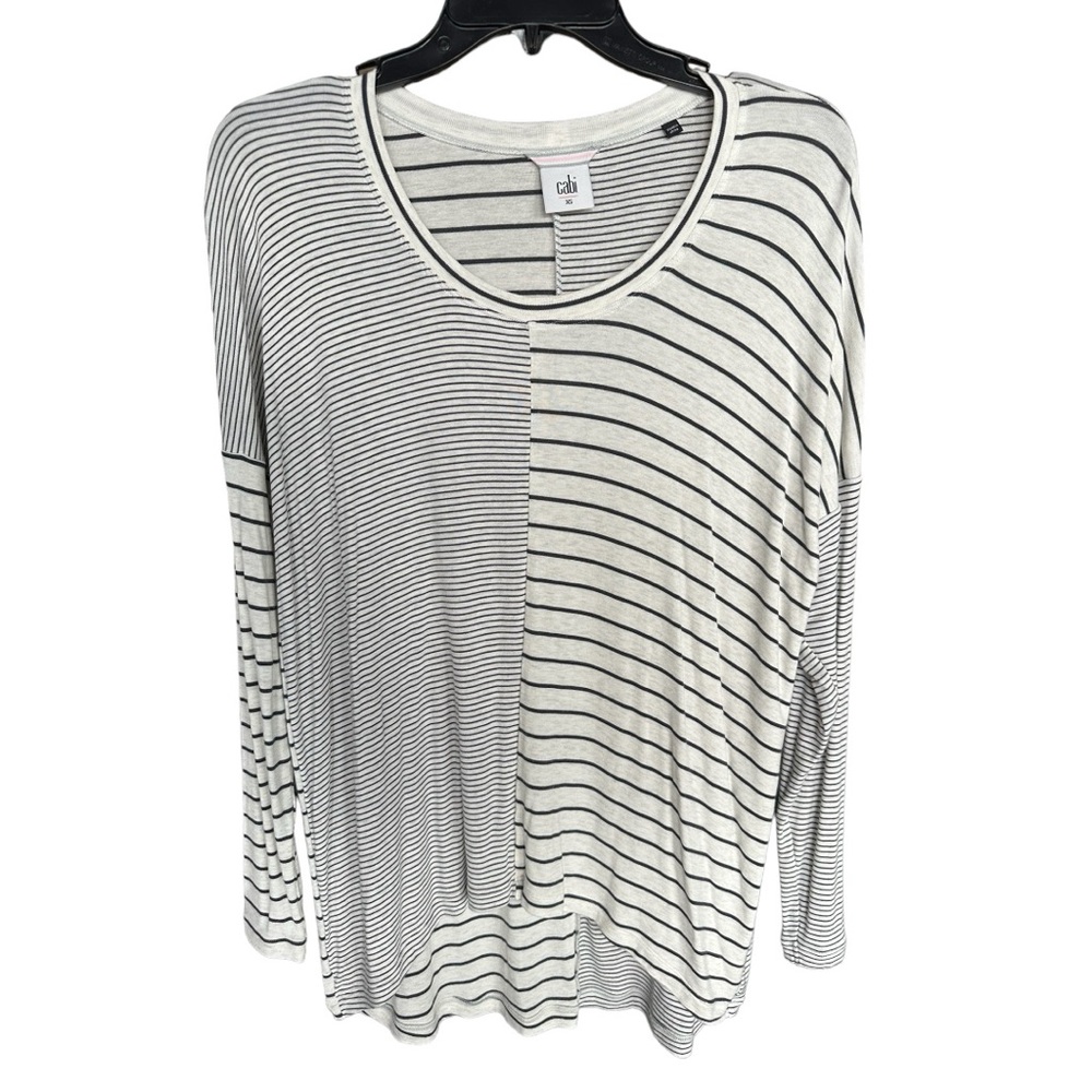 Cabi Pivot Tee - Pewter Stripe Size Xsmall - image 4